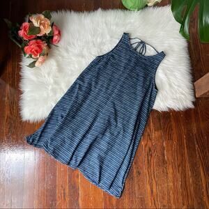 GAP Navy Stripe Mini Dress Sleeveless 100% cotton  Size Small
